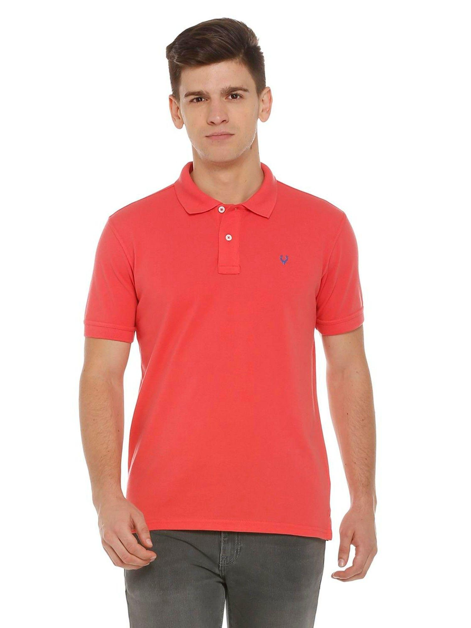 men red polo t-shirt