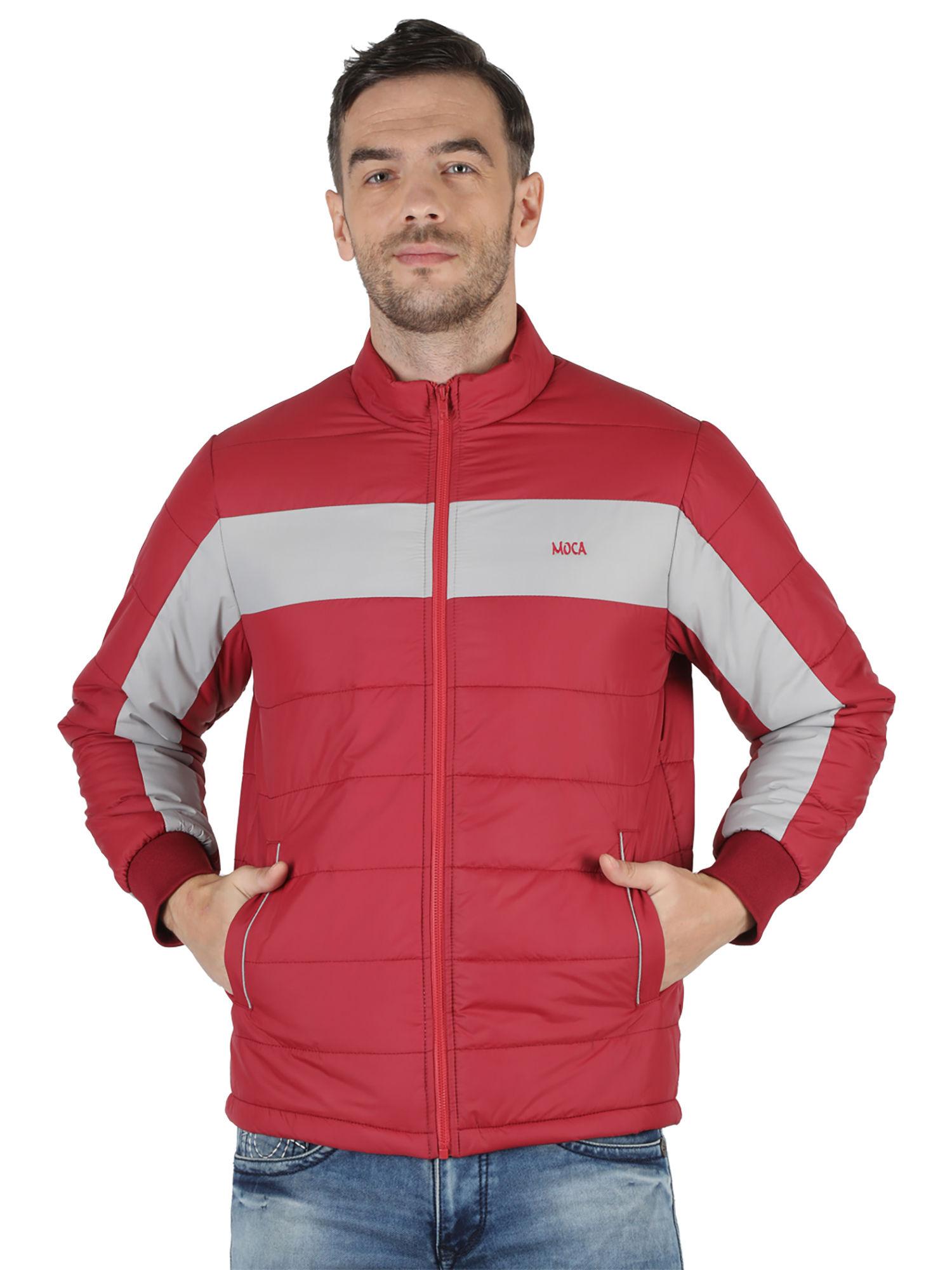 men red polyester jacket