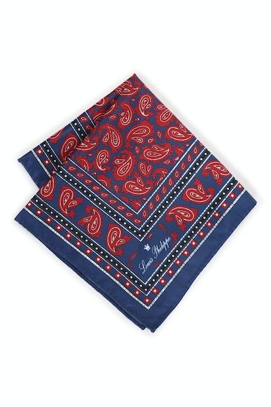 men red print formal pocket square