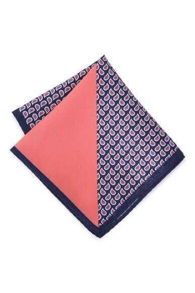 men red print formal pocket square