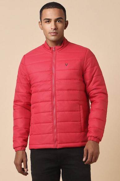 men red solid full sleeves casual jacket