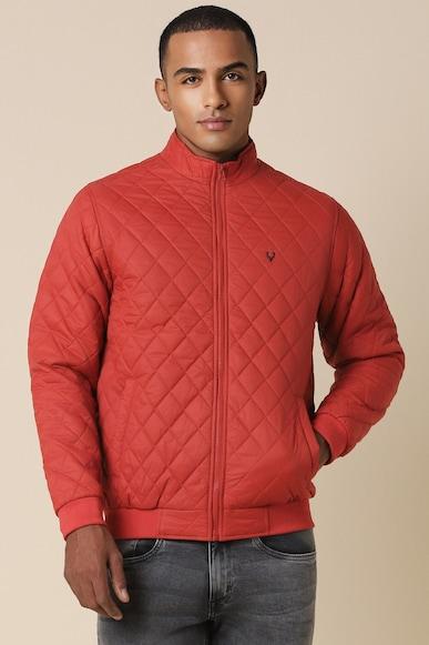 men red solid full sleeves casual jacket