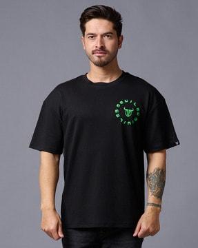 men regula fit crew-neck t-shirt with brand print