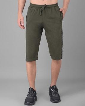 men regular fit 3/4th shorts with insert pocket