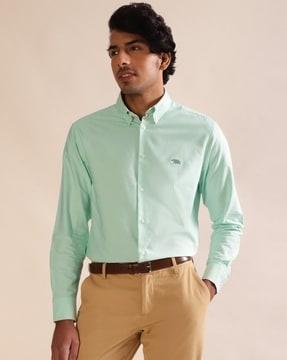 men regular fit button-down-collar shirt