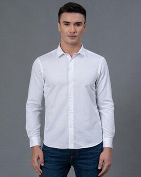 men regular-fit button-down shirt with full sleeves