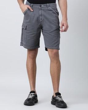 men regular fit cargo shorts with insert pockets