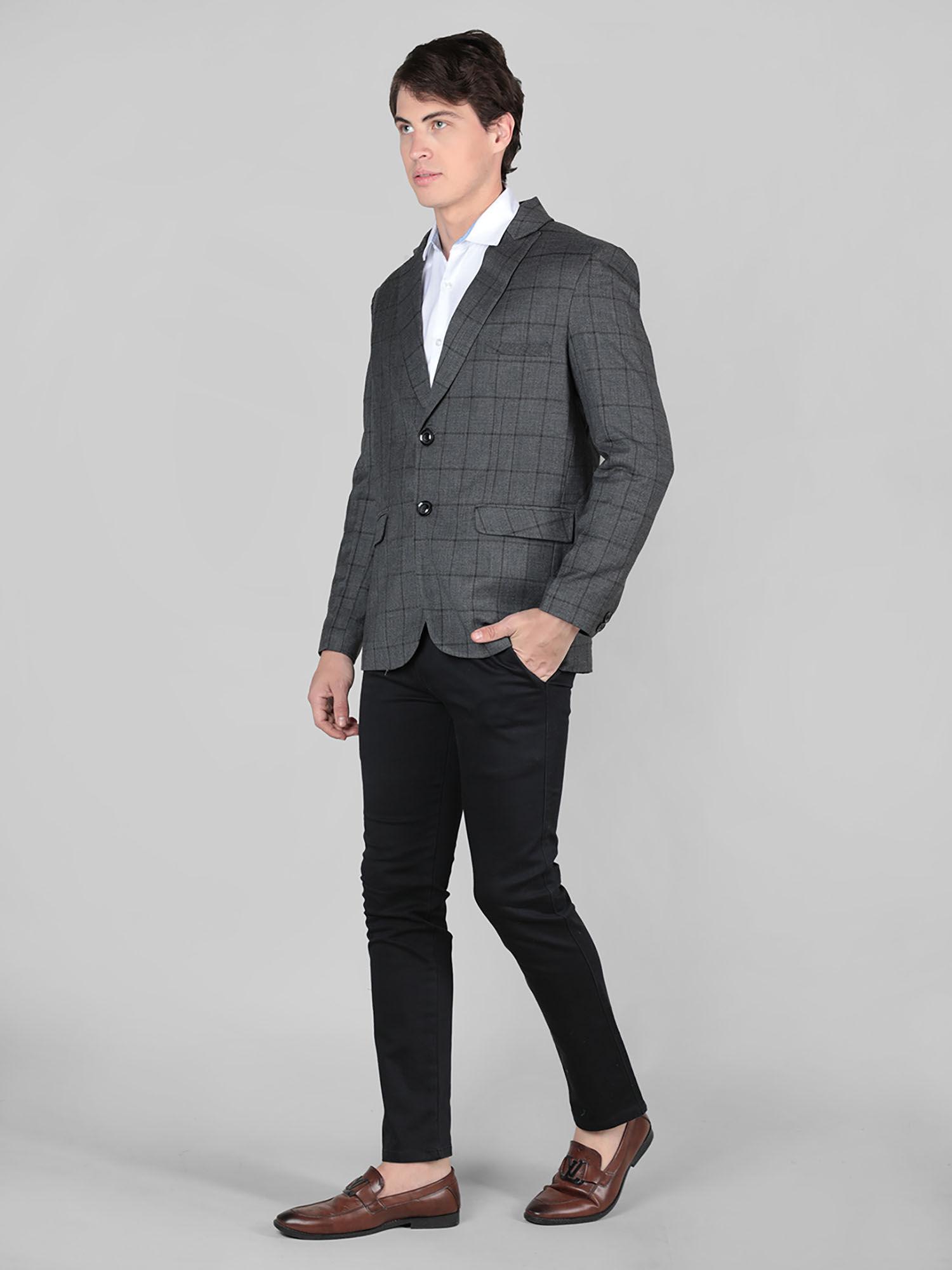 men regular fit casual blazer