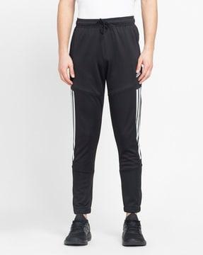 men regular fit contrast tapping trackpants