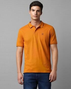 men regular fit cotton polo t-shirt