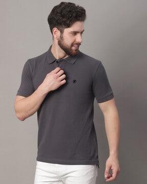 men regular fit cotton polo t-shirt