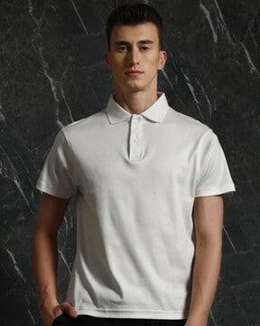 men regular fit cotton polo t-shirt