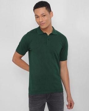 men regular fit cotton polo t-shirt