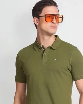 men regular fit cotton polo t-shirt