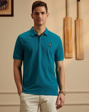 men regular fit cotton polo t-shirt