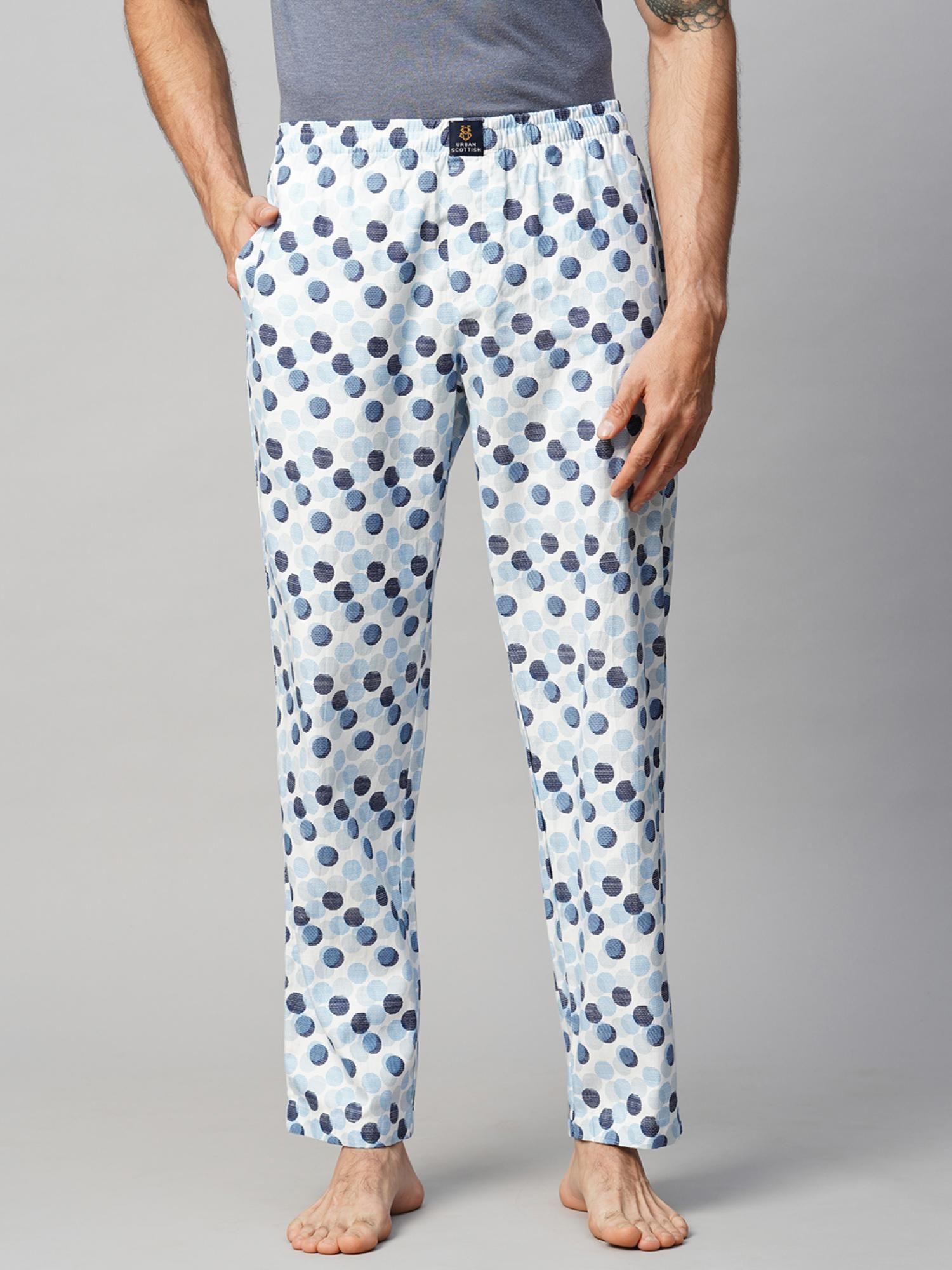 men regular fit cotton printed mid rise pyjama