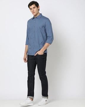 men regular fit cotton shirt