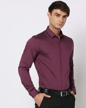 men regular fit cotton shirt