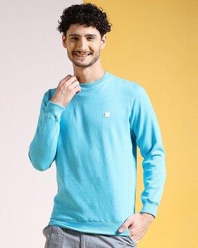 men regular fit crew-neck sweatshirt