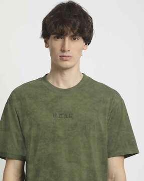 men regular fit crew-neck t-shirt with logo embroidery