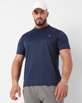 men regular fit crew-neck t-shirt with logo print