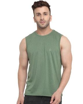 men regular fit crew-neck t-shirt with logo print