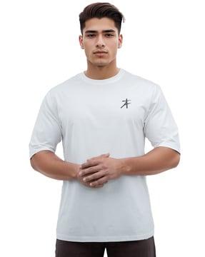 men regular fit crew-neck t-shirt with logo print