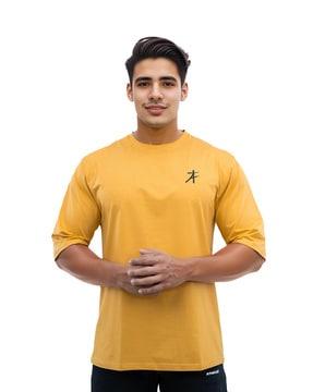 men regular fit crew-neck t-shirt with logo print