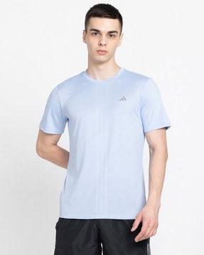 men regular fit crew-neck t-shirt with logo print