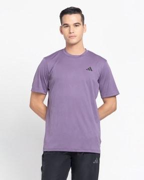 men regular fit crew-neck t-shirt with logo print