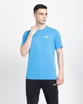 men regular fit crew-neck t-shirt with logo print