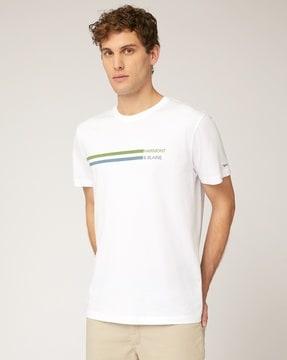 men regular fit crew-neck t-shirt with striped