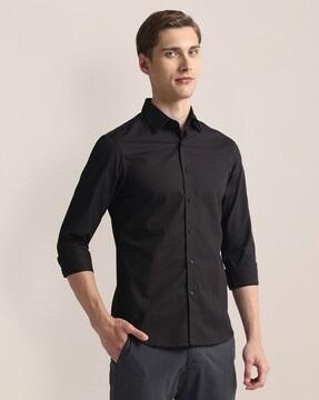 men regular fit dobby shirt