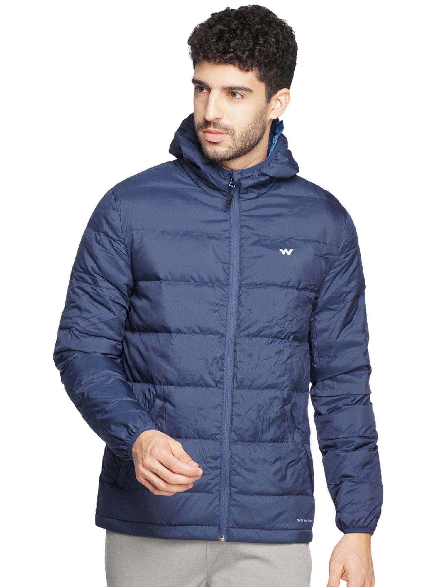 men regular fit down jackets-navy