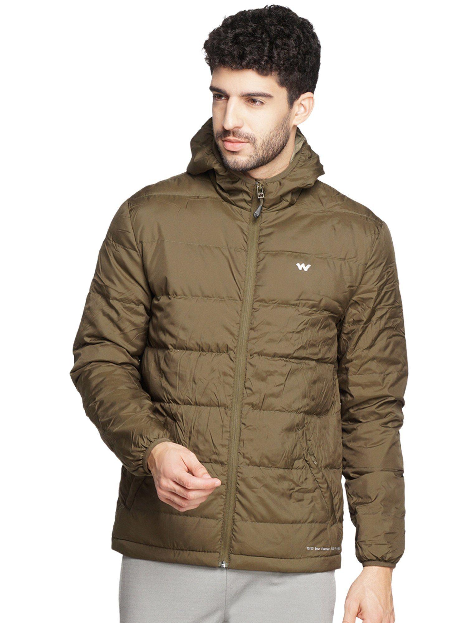 men regular fit down jackets-olive