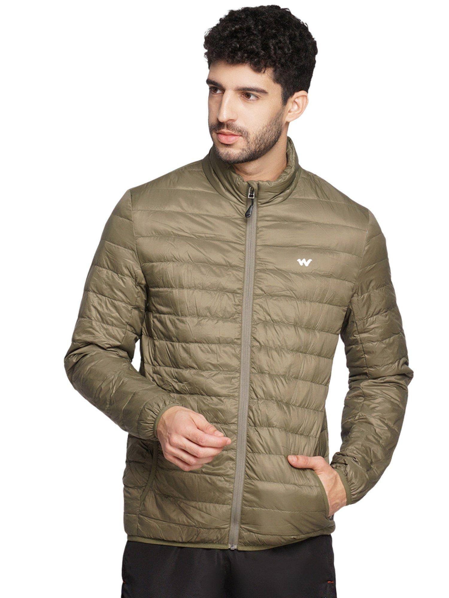 men regular fit down jackets-olive