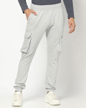 men regular fit flat-front cargo joggers