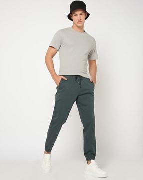 men regular fit flat-front jogger pants