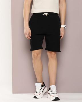 men regular fit flat-front shorts