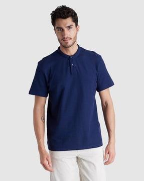 men regular fit henley t-shirt