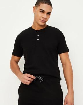 men regular fit henley t-shirt