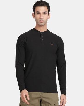 men regular fit henley t-shirt