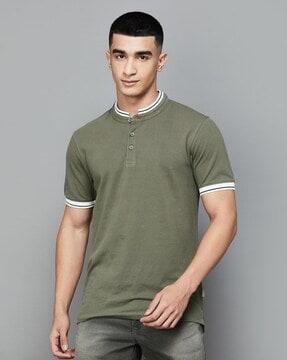 men regular fit henley t-shirt