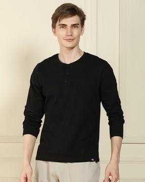 men regular fit henley t-shirt