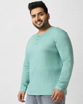 men regular fit henley t-shirt