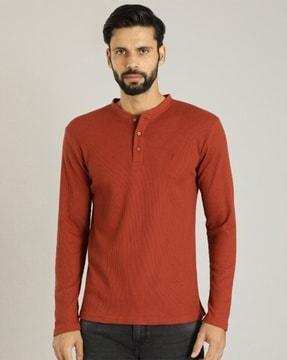 men regular fit henley t-shirt