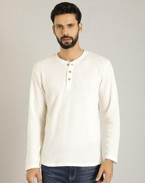 men regular fit henley t-shirt