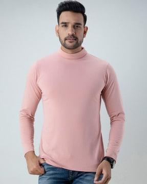 men regular fit high-neck t-shirt