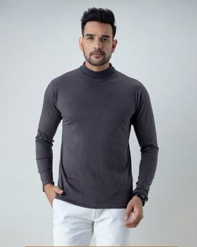 men regular fit high-neck t-shirt