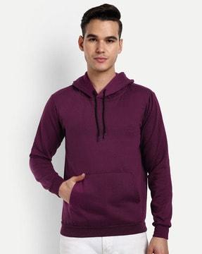 men regular fit hooded sweatshirt